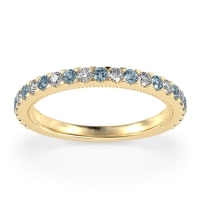 Three-Quarter Eternity Milgrain Akasa Band