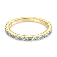 Three-Quarter Eternity Milgrain Akasa Band