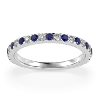 Three-Quarter Eternity Milgrain Akasa Band