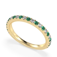 Three-Quarter Eternity Milgrain Akasa Band