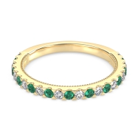 Three-Quarter Eternity Milgrain Akasa Band