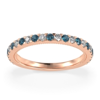 Three-Quarter Eternity Milgrain Akasa Band