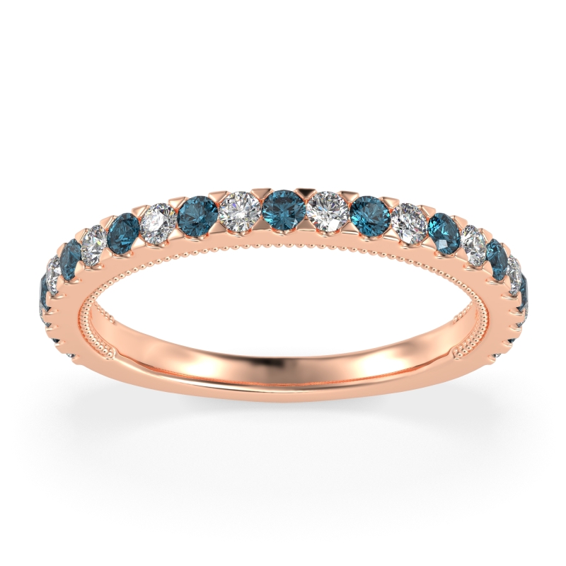 Three-Quarter Eternity Milgrain Akasa Band