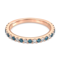 Three-Quarter Eternity Milgrain Akasa Band