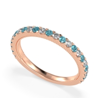 Three-Quarter Eternity Milgrain Akasa Band