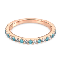 Three-Quarter Eternity Milgrain Akasa Band