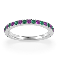 Three-Quarter Eternity Milgrain Akasa Band