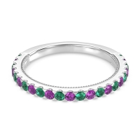 Three-Quarter Eternity Milgrain Akasa Band