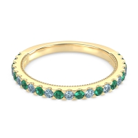 Three-Quarter Eternity Milgrain Akasa Band