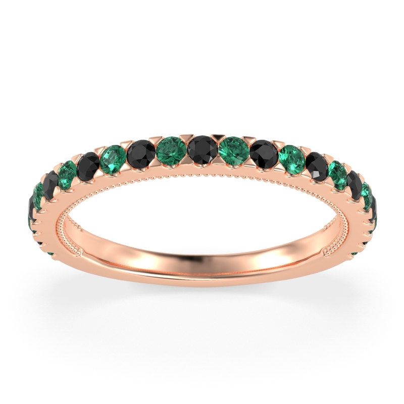 Three-Quarter Eternity Milgrain Akasa Band