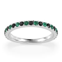 Three-Quarter Eternity Milgrain Akasa Band