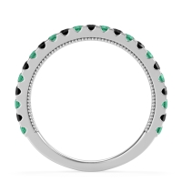 Three-Quarter Eternity Milgrain Akasa Band