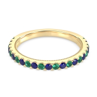 Three-Quarter Eternity Milgrain Akasa Band