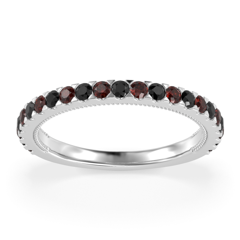 Three-Quarter Eternity Milgrain Akasa Band