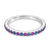 Three-Quarter Eternity Milgrain Akasa Band