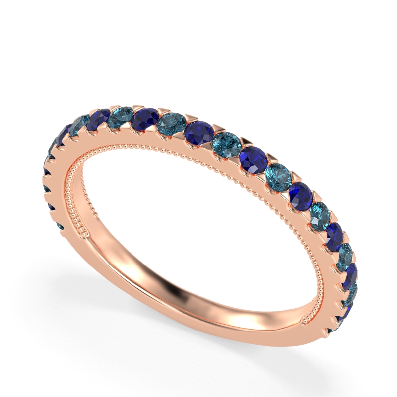 Three-Quarter Eternity Milgrain Akasa Band