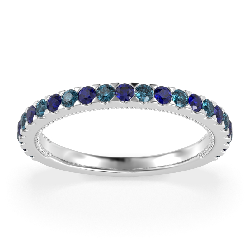 Three-Quarter Eternity Milgrain Akasa Band