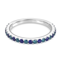 Three-Quarter Eternity Milgrain Akasa Band