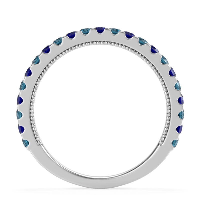 Three-Quarter Eternity Milgrain Akasa Band