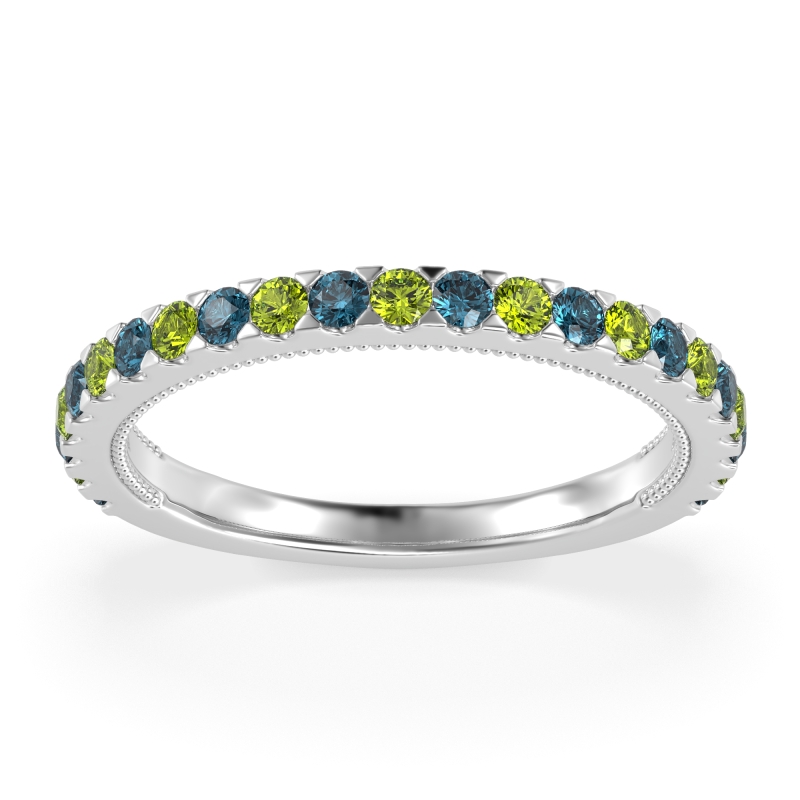 Three-Quarter Eternity Milgrain Akasa Band