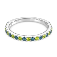 Three-Quarter Eternity Milgrain Akasa Band