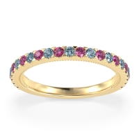 Three-Quarter Eternity Milgrain Akasa Band