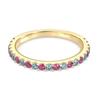 Three-Quarter Eternity Milgrain Akasa Band