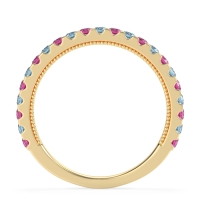 Three-Quarter Eternity Milgrain Akasa Band