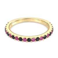 Three-Quarter Eternity Milgrain Akasa Band