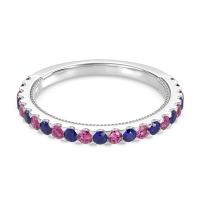 Three-Quarter Eternity Milgrain Akasa Band