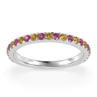 Three-Quarter Eternity Milgrain Akasa Band