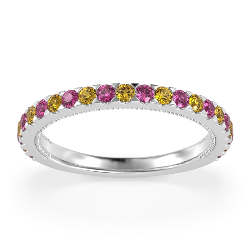 Three-Quarter Eternity Milgrain Akasa Band