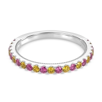 Three-Quarter Eternity Milgrain Akasa Band