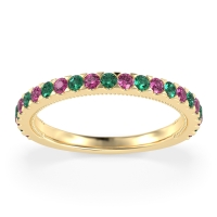 Three-Quarter Eternity Milgrain Akasa Band