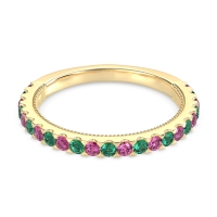 Three-Quarter Eternity Milgrain Akasa Band