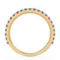 Three-Quarter Eternity Milgrain Akasa Band