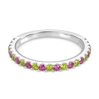 Three-Quarter Eternity Milgrain Akasa Band