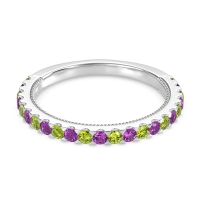 Three-Quarter Eternity Milgrain Akasa Band