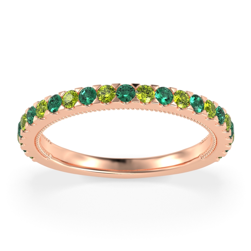 Three-Quarter Eternity Milgrain Akasa Band