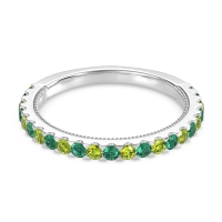 Three-Quarter Eternity Milgrain Akasa Band