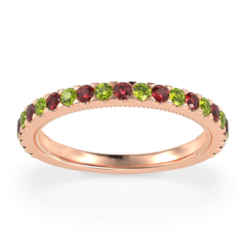 Three-Quarter Eternity Milgrain Akasa Band