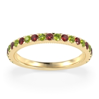 Three-Quarter Eternity Milgrain Akasa Band