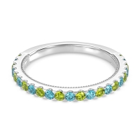 Three-Quarter Eternity Milgrain Akasa Band