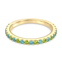 Three-Quarter Eternity Milgrain Akasa Band