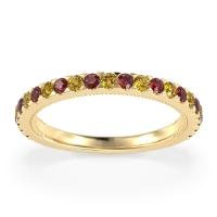 Three-Quarter Eternity Milgrain Akasa Band