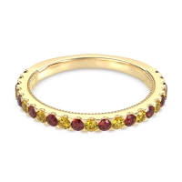 Three-Quarter Eternity Milgrain Akasa Band