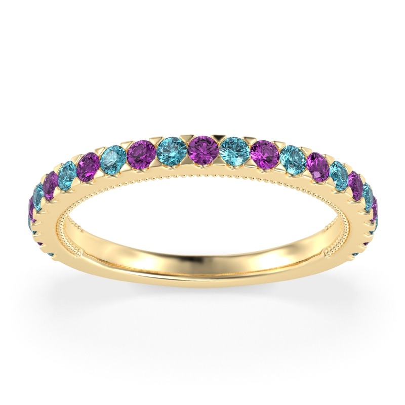 Three-Quarter Eternity Milgrain Akasa Band