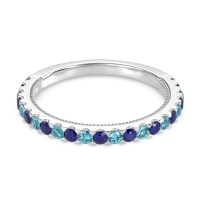 Three-Quarter Eternity Milgrain Akasa Band