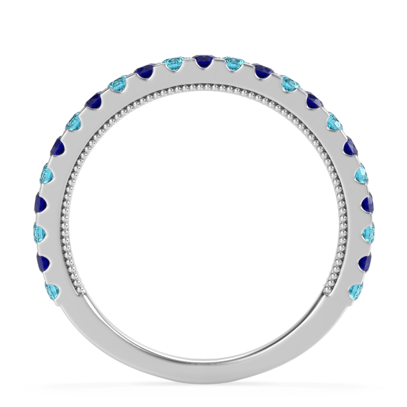 Three-Quarter Eternity Milgrain Akasa Band