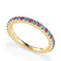 Three-Quarter Eternity Milgrain Akasa Band